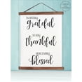 thumbnail image 2 of Wood & Hanging Canvas Wall Art Grateful Thankful Blessed Wall Sign Inspirational Décor XL 23x30-Inch, 2 of 4