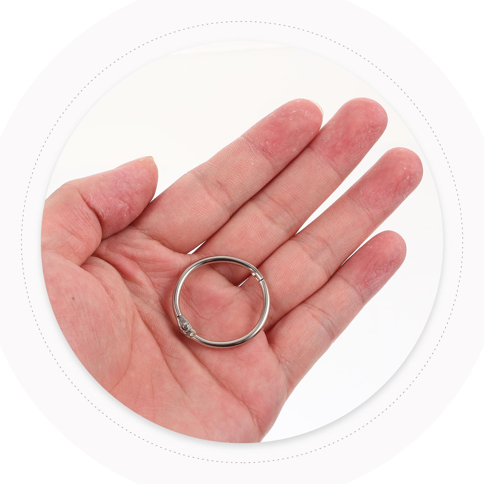 WORGEOUS 400 Pcs Daily Use Binder Rings Reusable Key Rings Wear-resistant Paper Rings Keys Supply