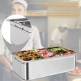 thumbnail image 3 of Shininglove Anti-Jamming Steam Pan with Handle & Lid, Full-Size x 6 inch Deep, Stainless Steel, 6 Pack, 3 of 6