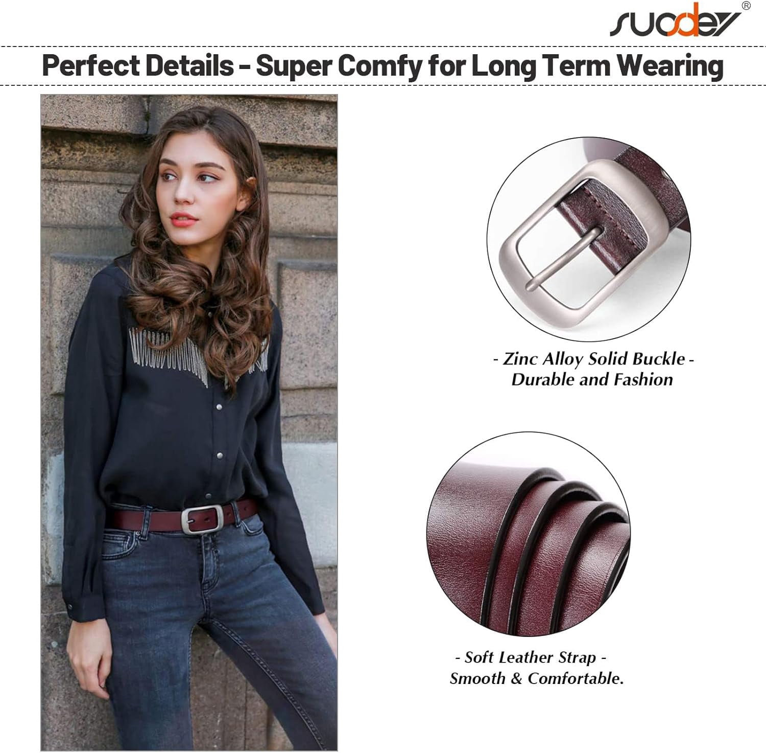 8561 Fashion Women Leather Belts With Pin Buckle Waist Belt For Pants Women main image 3