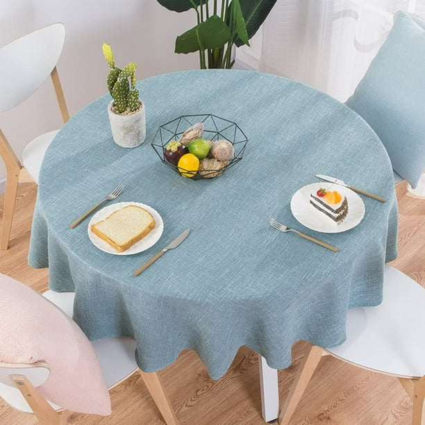 Cotton And Linen Tablecloth Nordic, Round Dining Table Cover