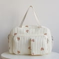 thumbnail image 3 of HUISZJ Baby Diaper Bag Quilted Bag, Large Capacity Cute Bear Printed Mommy Bag, Hand-Held Travel Bag for Work Travel Outdoor, 3 of 6