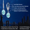 thumbnail image 2 of Gem Stone King 925 Sterling Silver Blue Apatite and Lab Grown Diamond Earrings for Women | 2.50 Cttw | Gemstone Birthstone | Oval 8X6MM, 2 of 6