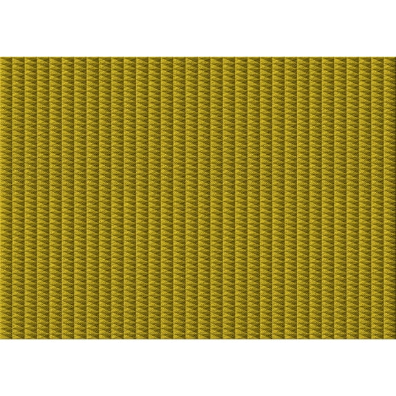 Ahgly Company Machine Washable Indoor Rectangle Transitional Yellow Area Rugs, 2' x 5'