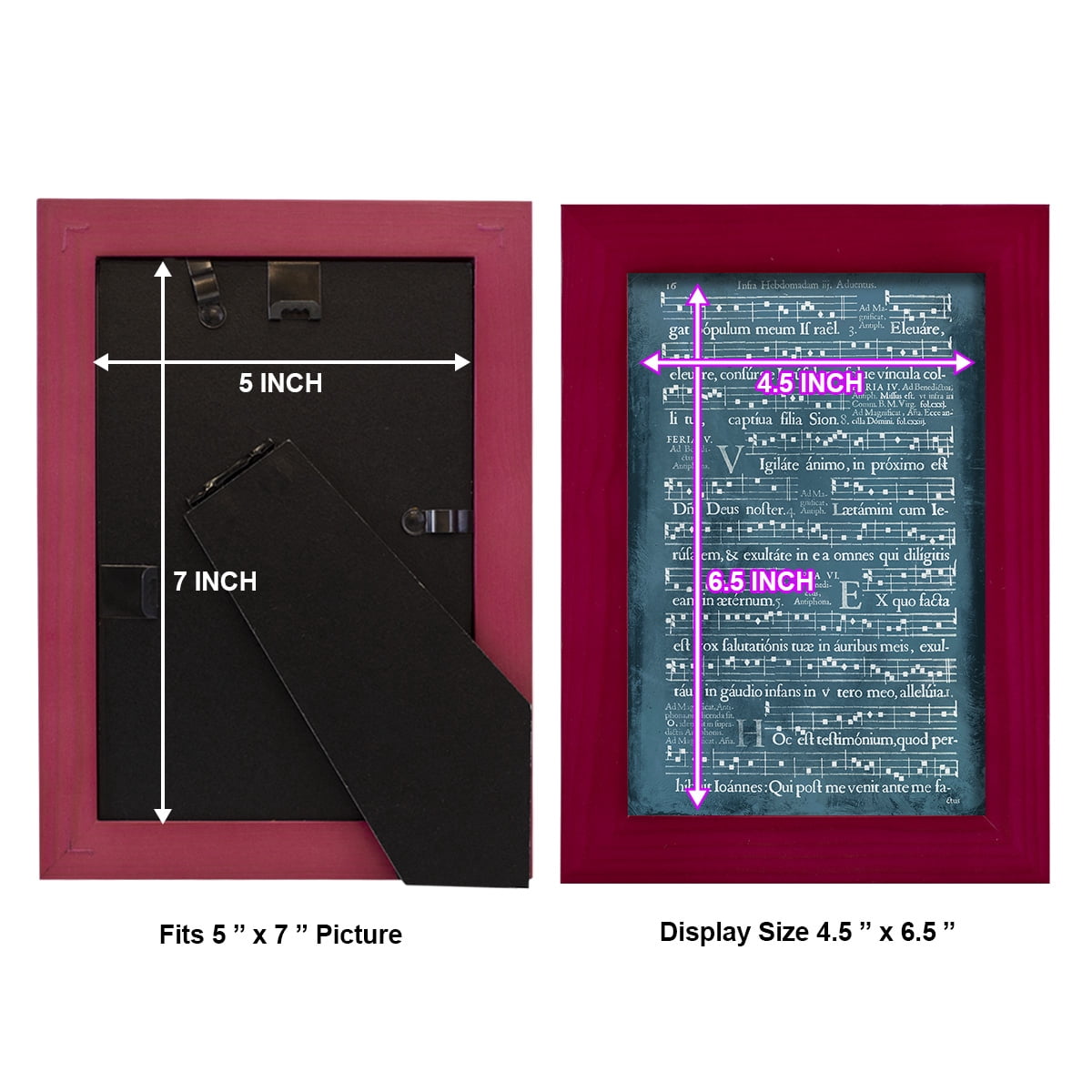 Graphic Songbook I -Framed Print w/glass-Cherry Red