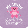 thumbnail image 4 of Inktastic My Auntie Loves Me Girls Bear Girls Baby Bib, 4 of 4