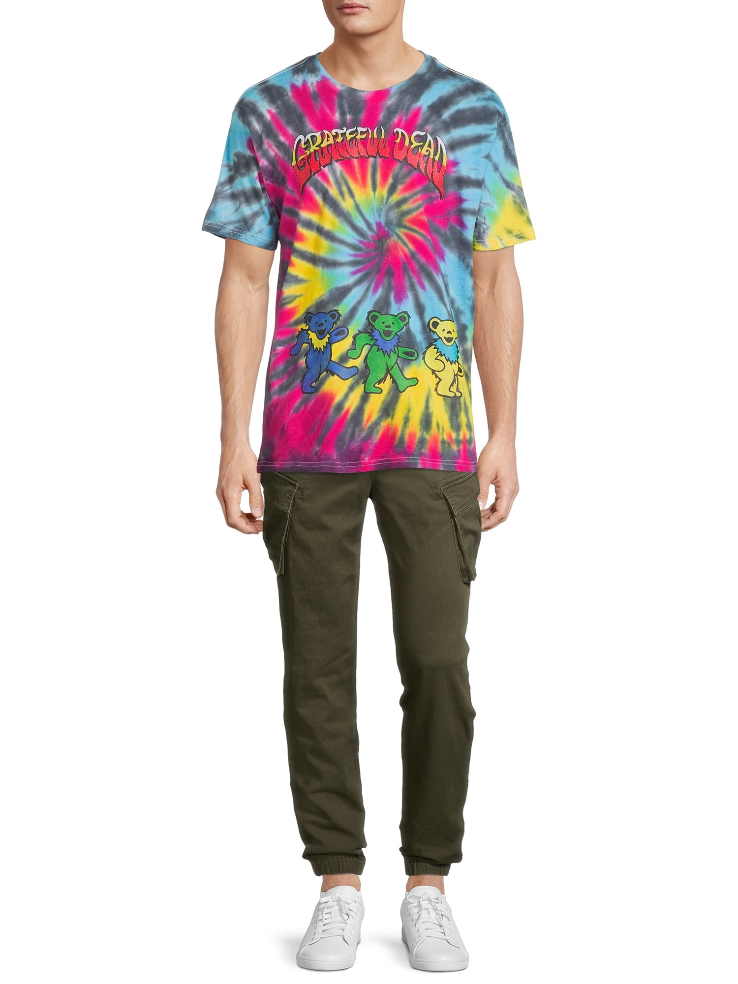 Grateful Dead Dancing Bears Tie Dye Men's and Big Men's Graphic T-shirt