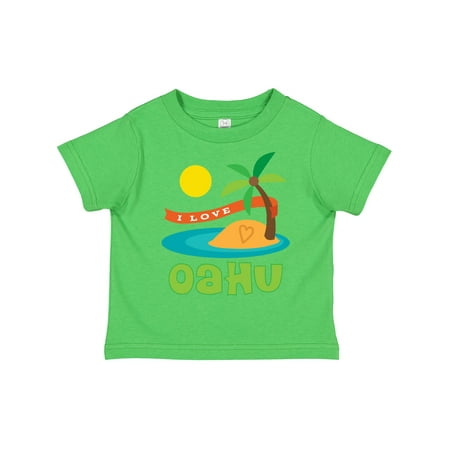 

Inktastic I Love Oahu Gift Toddler Boy or Toddler Girl T-Shirt