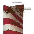 thumbnail image 5 of Shabby Chic Flag Linen Curtain Valance for Bedroom/Bathroom/Kitchen/Office/Living/Dining Room Window,Patriotic Memorial Independence Day Rod Pocket Topper Decorative Cafe Drapes Panel 60"x18", 5 of 6