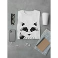 thumbnail image 3 of Raccoon Face Silhouette T-Shirt Men -Image by Shutterstock, Male 4X-Large, 3 of 4