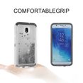 thumbnail image 3 of FIEWESEY Case for Samsung Galaxy J7 2018,3 in1 Layers Hybrid Liquid Glitter Flowing Quicksand case Clear Soft Shockproof TPU Slim Protective Cover for Samsung Galaxy J7 2018(Black), 3 of 7