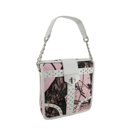 Convertible Cross Body Bag - Mossy Oak Forest Camouflage Rhinestone Convertible Cross Body Purse