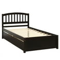thumbnail image 2 of [Luckynote]Twin Platform Storage Bed Wood Bed Frame with Two Drawers and Headboard, Espresso, 2 of 9