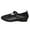 Black, variant on Xfvqtps Ballet Shoes for Women Flat Slip on Close Toe Circle Hollow out T-Strap Solid Color Retro Soft Toe Comfortable Non Slip Breathable Leather Summer Flats Black