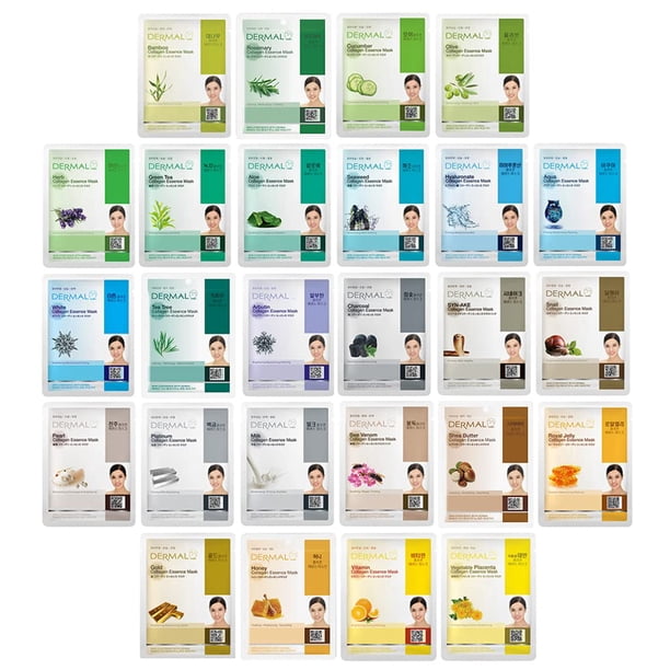 Mascarilla facial DERMAL 26 Combo Pack Collagen Essence Korean
