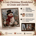 thumbnail image 4 of 2026 New 3D Fabric Poke Art Kit, Easy relaxing DIY Punch Needle Handcraft Set for Adults beginners, Self‑Adhesive Fabric Sticker Craft Set for Christmas Mantel, Shelf, Tabletop(Snowman), 4 of 4