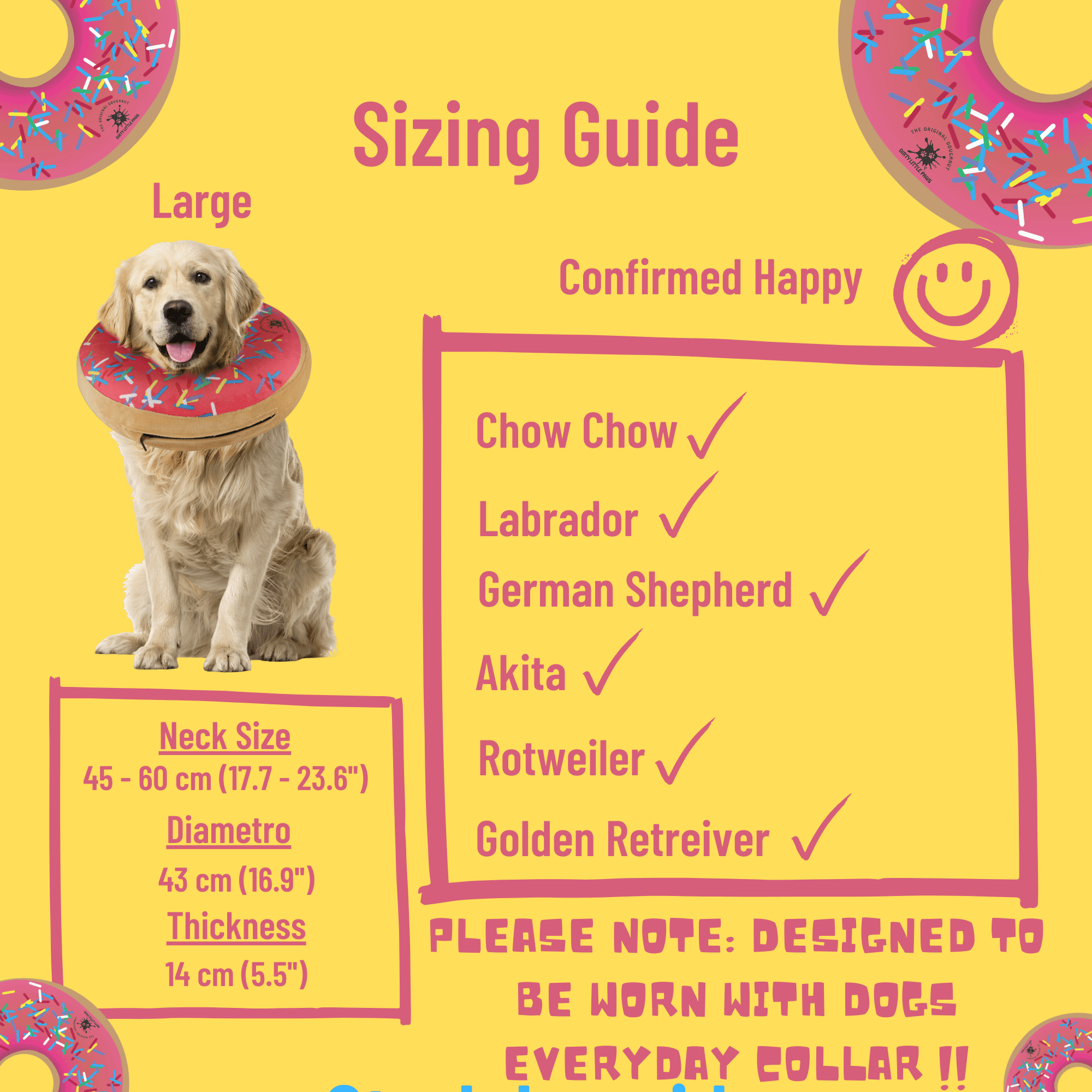 Dog Donut Collar | Great Alternative to a Traditional Dog Cone or a Soft Dog Cone Collar | Our Inflatable Dog Cone is an Excellent Cone for Dogs after Surgery | Dog Cones for Large Dogs (Pink)