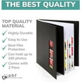 thumbnail image 4 of pbf Scrapbook Photo Album, Guest Book with Photo Insert, Black Scrapbook with Plastic Sleeves & Black Pages, Scrapbook Album for 2x6 Photo Strips, Memory Book, Wedding Scrapbook, 4 of 6