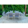 thumbnail image 5 of Belvedere 7-Piece Brushed Aluminum Outdoor Patio Furniture Dining Table Set w/ Dining Table and Six Chairs, 5 of 7