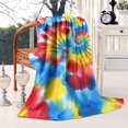 thumbnail image 2 of Colorful Tie Dye Pattern Blanket,Comfortable Soft Flannel Throw Blanket,All Season,Warm Lightweight Blankets for Sofa Bed Couch Living Room Chair,40"x50", 2 of 4