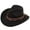 Black, variant on Cowboy Hat,Contoured Wide-Brim Cowgirl Hat for Face Framing,Functional Safari Hat Designed with Secure Adjustable Strap,Wine