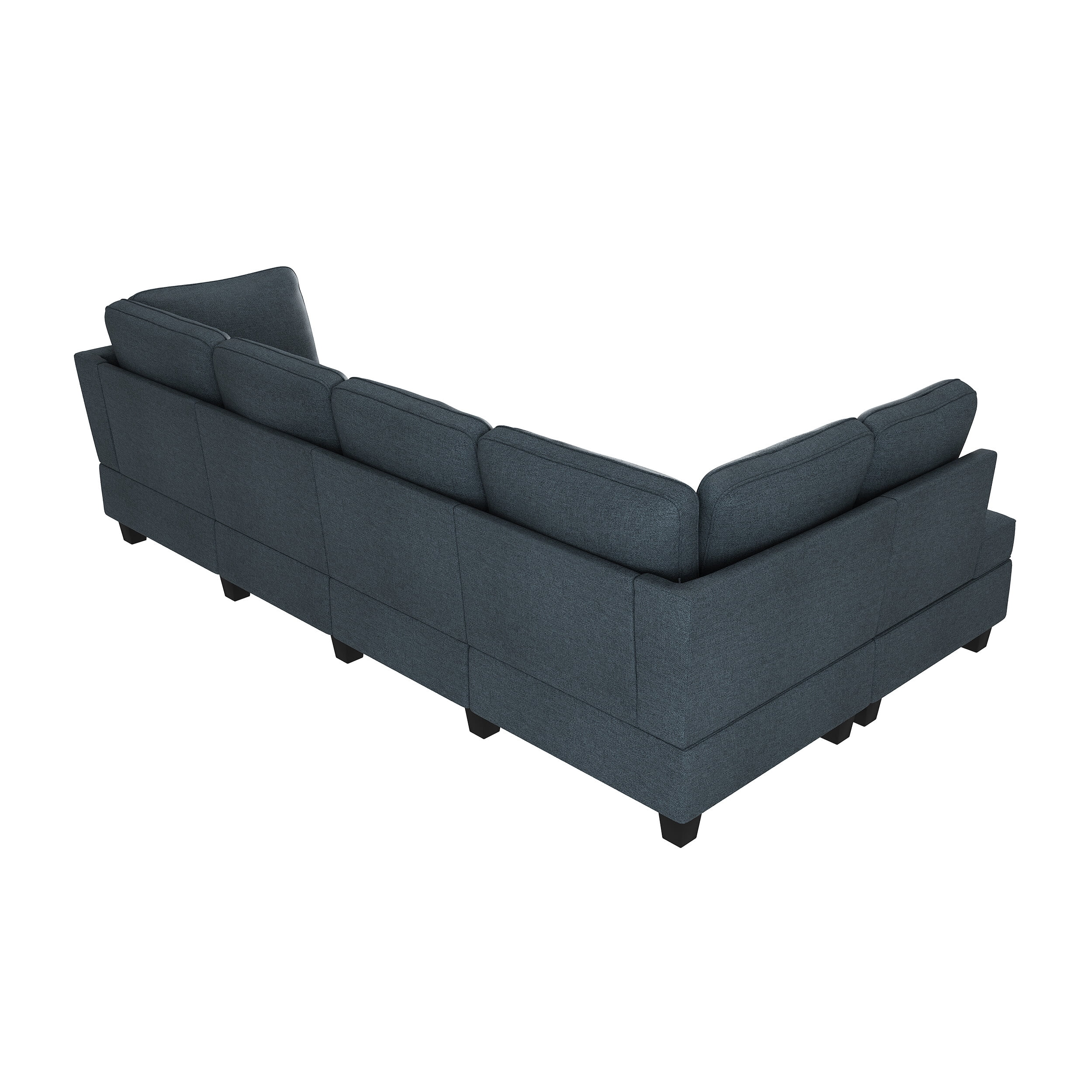 Buy HONBAY Reversible Sectional Sofa L Shape Fabric Couch with Chaise ...