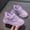 Purple, variant on Luogg Girls Sports Shoes Fashionable New Pattern Simple Solid Color Four Seasons Casual Flat Bottom Thick Bottom Comfortable Hook Loop Shoes Size 10.5 Pink