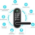 thumbnail image 2 of Keyless Entry Fingerprint Smart Lock with Handle & Keypad: Sifely Biometric Digital Electronic Lock with Code, Electric Deadbolt Door Knob for Front, Interior, Exterior & Bedroom Doors (Silver), 2 of 7