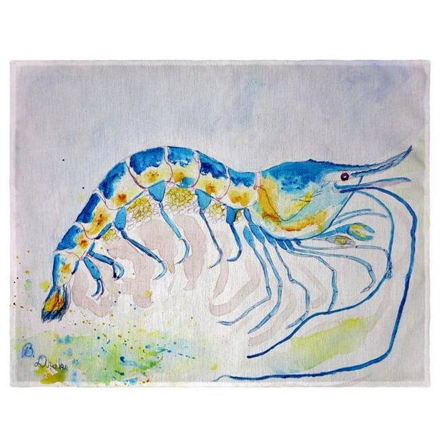 Betsy Drake PM753 Set de 4 Sets de Table Crevettes Bleues