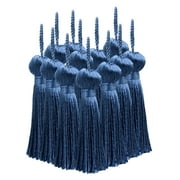 3" (7.5cm) Small Bell Tassel | Craft Tassel # BT3,, French Blue #M45 (Medium Dusty Blue) Set of 12