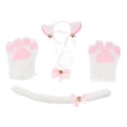 thumbnail image 2 of Conjunto de Disfraz de Cosplay de gato Sunnimix Felpa Blanco, 2 of 8