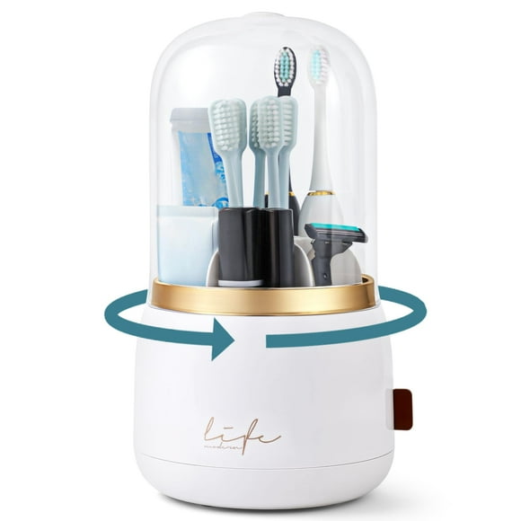 Soportes para cepillos de dientes EXIN DECHEN de 7 ranuras con tapa para baño