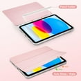 thumbnail image 4 of Rechale Compatible with iPad (A16) 11th Generation Case 11 Inch 2025, for iPad 10th Generation Case 10.9 inch 2022, Clear Back Slim Trifold Stand with Pencil Holder Auto Wake/Sleep, 4 of 8