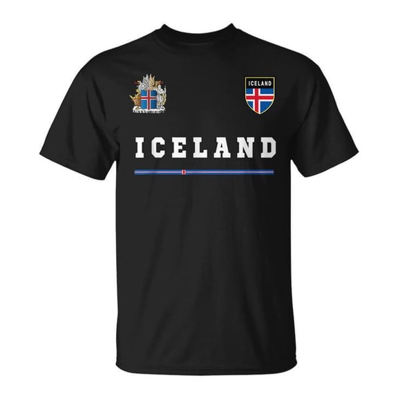 Simple Fit Iceland Sportsoccer Jersey Flag Football Unisex T Shirt Gift For Him/Her