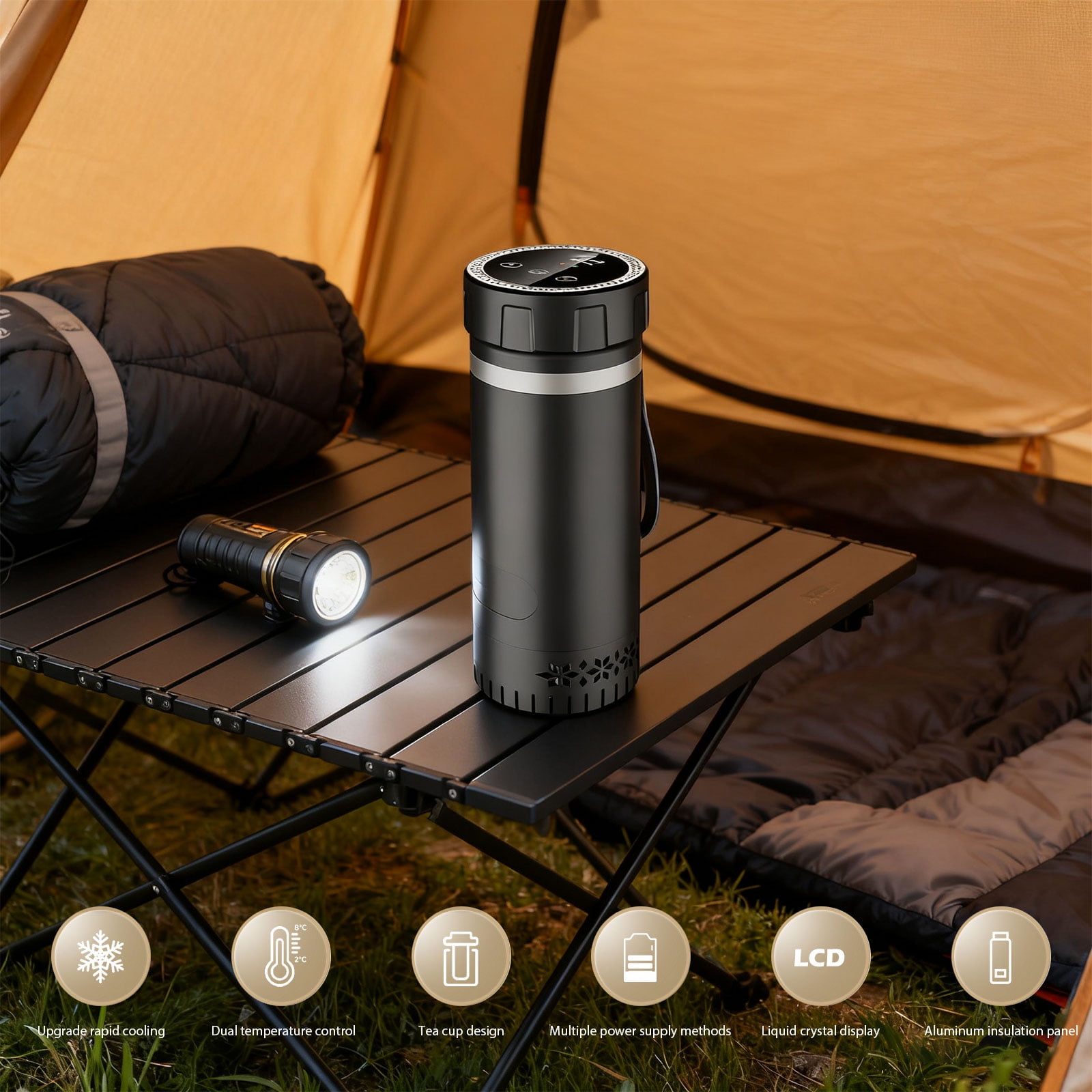 Compact Rechargeable Refrigerator Cup For Beverages Car Outdoor Tasks Thin Permanent Plan