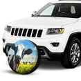 thumbnail image 2 of KAKALAD Funny Cow In Green Farm Nature 03 Spare Tire Cover Universal Vehicle Accessories Buckle Car Tools 14”in, 2 of 6