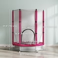 thumbnail image 3 of Qaba 55" Toddler Trampoline with Safety Enclosure, Sun Pattern, Pink, 3 of 10