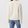thumbnail image 4 of Long Sleeve Pullover Tops for Women, Trendy Going Out Sweater Top Casual Crew Neck Loose Fit Fall Winter Top L, 4 of 4