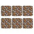 thumbnail image 2 of Qekee Cute Lion Tiger Print PU Leather Absorbent Coasters,Leather Coasters Set for Cups Drinks, 4" Coasters 6 Pcs for Coffee Bar Home Decor,Square, 2 of 7