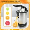 thumbnail image 5 of Electric Citrus Juicer, Orange Juice Squeezer with Two Size Juicing Cones, Stainless Steel Orange Juice Maker with Soft Grip Handle, For Oranges, Grapefruits, Lemons and Other Citrus Fruit, 5 of 7