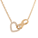 thumbnail image 2 of Collar para Mujer con Dije de Corazón e Infinito LuckyLy Acero Inoxidable con Zirconia Cúbica Modelo Nia dorado UNITALLA, 2 of 8