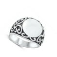 thumbnail image 4 of Elegant Oxidized Filigree Swirl Ring .925 Sterling Silver Band Jewelry Female Male Unisex Size 7, 4 of 4