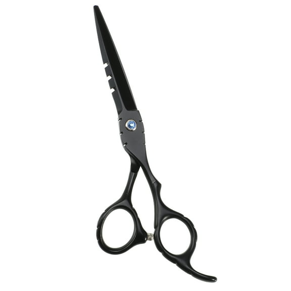 Vocoste Professional Hair Cutting Scissors Black Blue Scissors 0.91"x0.67" Stainless Steel for Hair Cutting