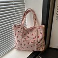 thumbnail image 1 of Bolso de hombro de nicho de alto valor para mujer, nuevo estilo 2025, moderno, literario, original, bolso de mano de pana de gran capacidad, 1 of 5