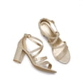 thumbnail image 4 of BURUDANI Women’s Ankle Strap Dress Pump Low Chunky Heel Sandals Wide Shoes, 4 of 6
