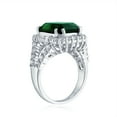 thumbnail image 2 of Bling Jewelry Womens Cubic Zirconia 7CT CZ Green Emerald Cut Art Deco Style Cocktail Statement Ring, 2 of 6