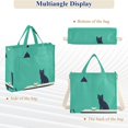 thumbnail image 6 of FORMRS Womens Corduroy Tote Bag Crossbody Shoulder Handbag with Pocket, Green Cat, 6 of 7