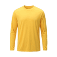 thumbnail image 5 of GOLDENROW Long Sleeve Crewneck T-Shirt, Men's Pure Dry Fit Poly Shirt, Gold, M, 5 of 5