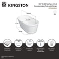thumbnail image 6 of Kingston Brass VRTDE612922 60-Inch Solid Surface Oval Double Ended Freestanding Tub with Drain in Glossy White/Matte White, 6 of 9