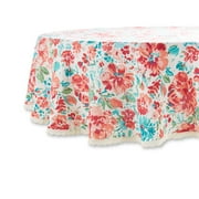 The Pioneer Woman Gorgeous Garden Eyelet Tablecloth, 70" Round, Multicolor